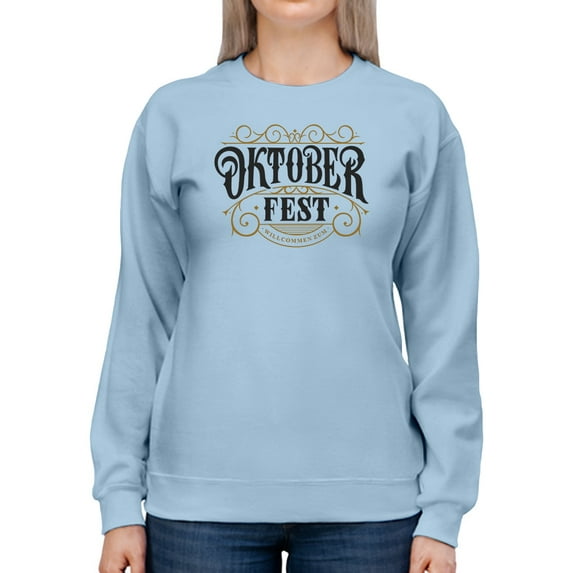 Oktoberfest Vintage Sign Sweatshirt Women -Image by Shutterstock, Female Large