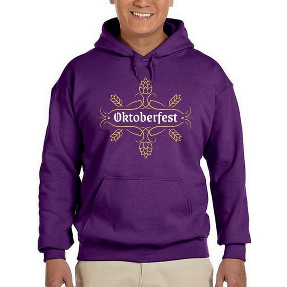 Oktoberfest Wheat Frame Hoodie Men -Image by Shutterstock, Male 4X-Large