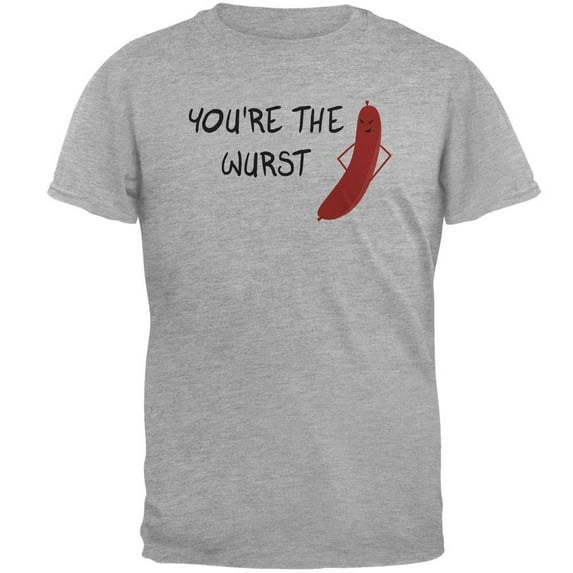 Oktoberfest Youre The Wurst German Bratwurst Mens T Shirt Heather 2XL