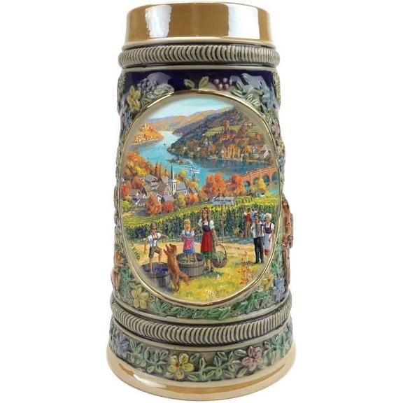 OktoberfestHaus 'Herbst' (Fall) 0.55 L Stein - German Gift for Men, Collectible Beer Stein (#3/4) - Perfect for Beer Lovers