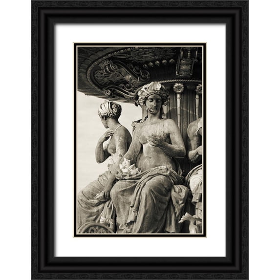 Okula, Carina 11x14 Black Ornate Wood Framed with Double Matting Museum Art Print Titled - Paris No. 3