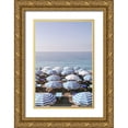 thumbnail image 1 of Okula, Carina 11x14 Gold Ornate Wood Framed with Double Matting Museum Art Print Titled - French Riviera Sea Stripes, 1 of 4