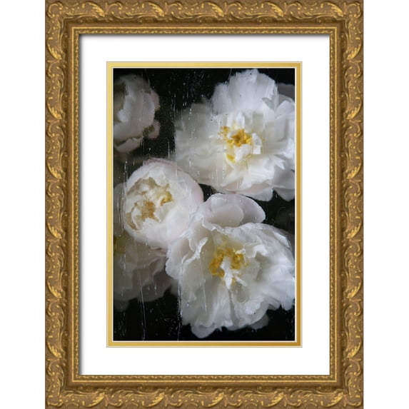 Okula, Carina 13x18 Gold Ornate Wood Framed with Double Matting Museum Art Print Titled - Paris Bloom - Market Flowers