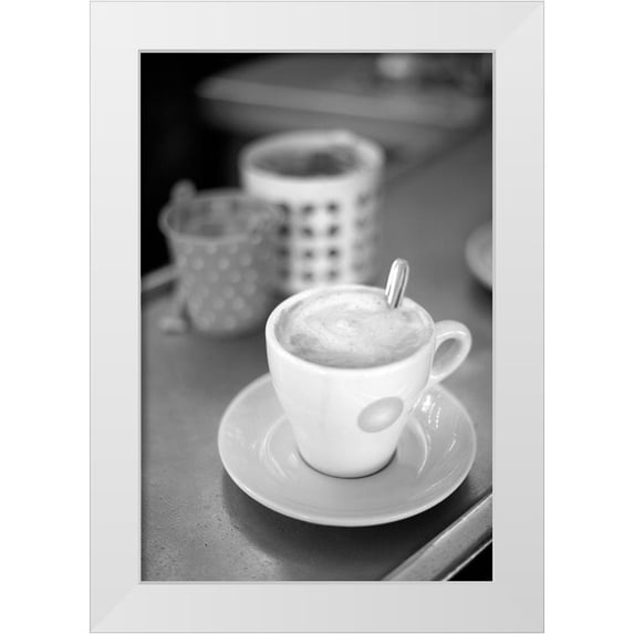 Okula, Carina 13x18 White Modern Wood Framed Museum Art Print Titled - Paris Cafe No. 23