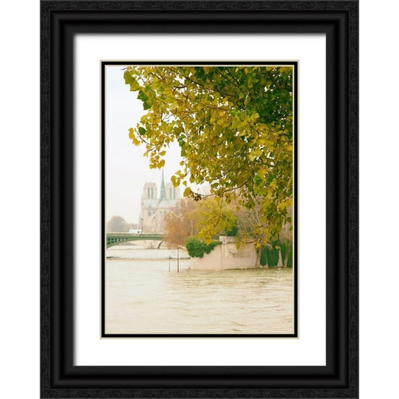 Okula, Carina 14x18 Black Ornate Wood Framed with Double Matting Museum Art Print Titled - Notre Dame 2