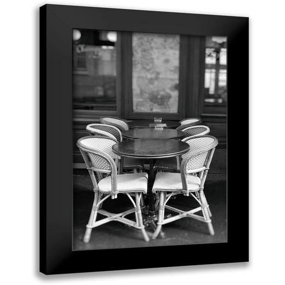 Okula, Carina 17x24 Black Modern Framed Museum Art Print Titled - Paris Cafe No. 21