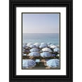 thumbnail image 1 of Okula, Carina 17x24 Black Ornate Wood Framed with Double Matting Museum Art Print Titled - French Riviera Sea Stripes, 1 of 4