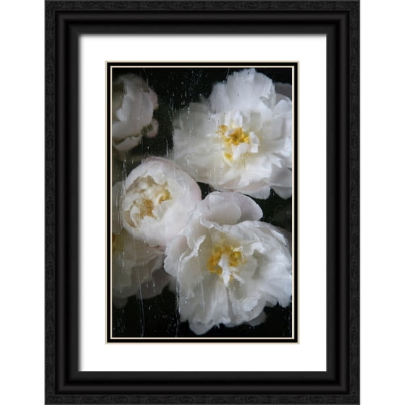 Okula, Carina 17x24 Black Ornate Wood Framed with Double Matting Museum Art Print Titled - Paris Bloom - Market Flowers