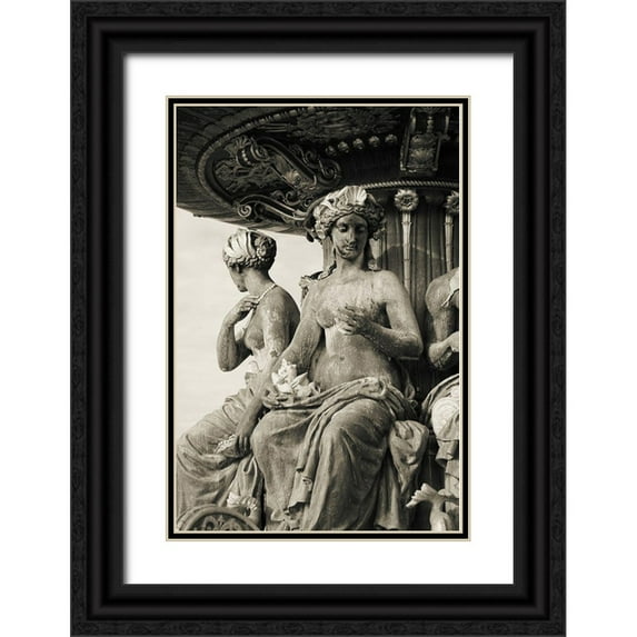 Okula, Carina 17x24 Black Ornate Wood Framed with Double Matting Museum Art Print Titled - Paris No. 3