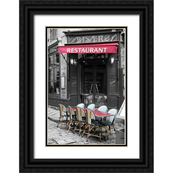 Okula, Carina 17x24 Black Ornate Wood Framed with Double Matting Museum Art Print Titled - Paris No. 5