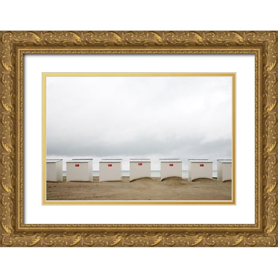 Okula, Carina 18x13 Gold Ornate Wood Framed with Double Matting Museum Art Print Titled - Seaside No. 1