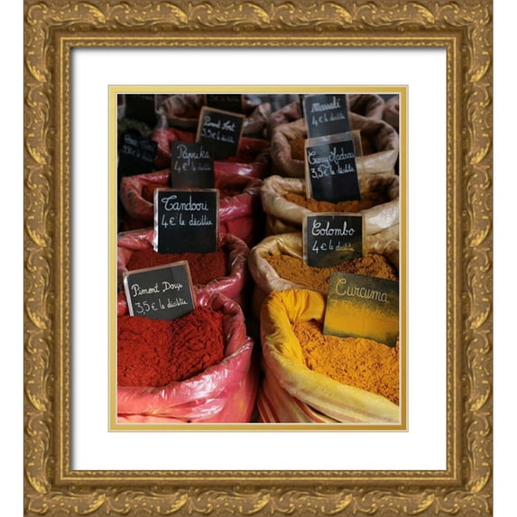 Okula, Carina 20x23 Gold Ornate Wood Framed with Double Matting Museum Art Print Titled - French Market No. 1