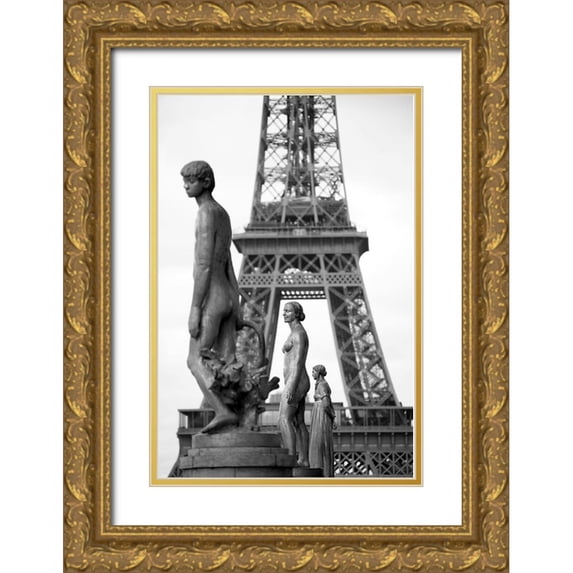 Okula, Carina 23x32 Gold Ornate Wood Framed with Double Matting Museum Art Print Titled - Paris No. 2