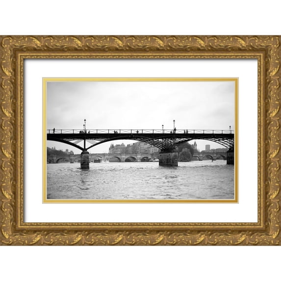 Okula, Carina 24x17 Gold Ornate Wood Framed with Double Matting Museum Art Print Titled - Paris No. 7