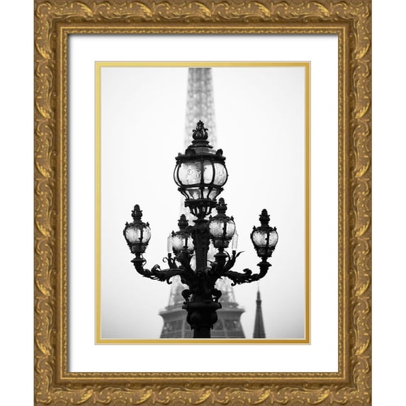Okula, Carina 25x32 Gold Ornate Wood Framed with Double Matting Museum Art Print Titled - City of Light and Love