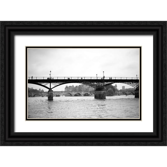 Okula, Carina 32x22 Black Ornate Wood Framed with Double Matting Museum Art Print Titled - Paris No. 7