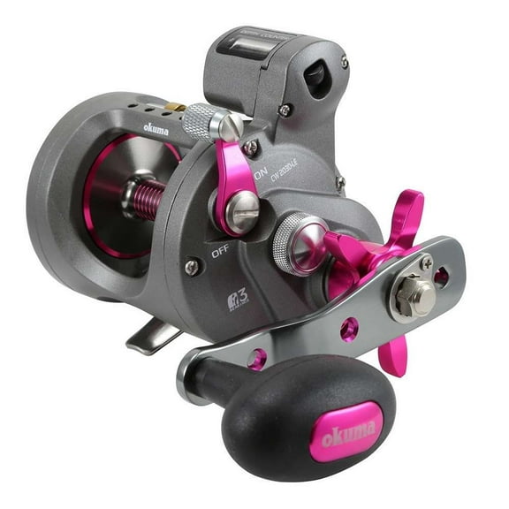 Okuma Cold Water Line Counter Fishing Reel 203D Left Hand - Ladies Edition - CW-203DLX-LE