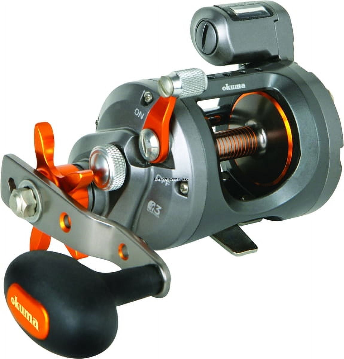 OKUMA COLD WATER CW-354DLX LOW PROFILE LINE COUNTER REEL LEFT-HAND FISHNG -  NEW