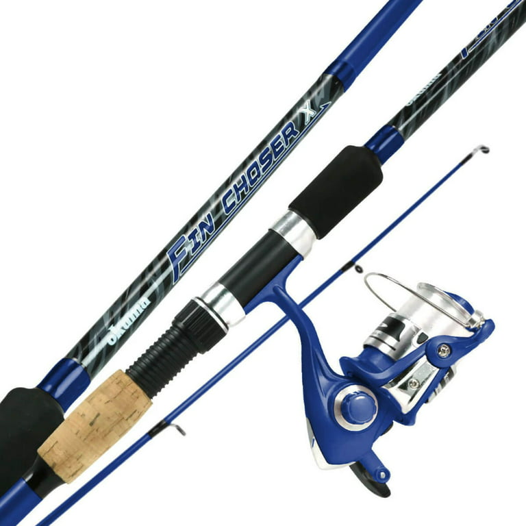 Okuma Fin-Chaser Spin Fishing Rod and Reel Combo, 2 Piece, 6'6