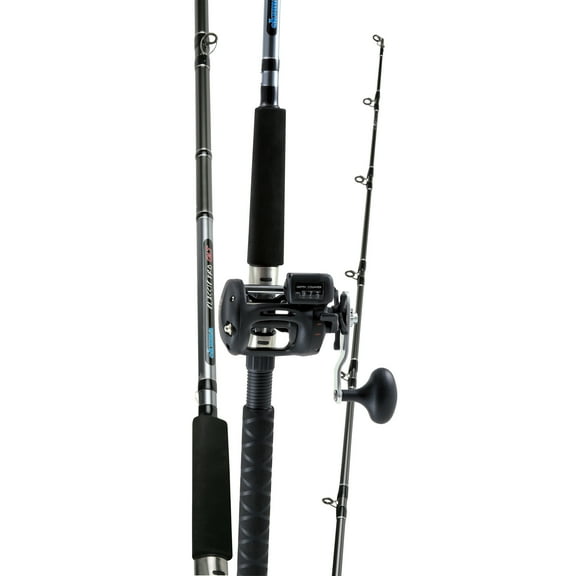 Okuma Great Lakes Trolling Fishing Rod and Reel Combo, 7'6" with Magda Pro DXT Line-Counter Reel (Adult)