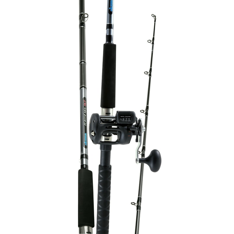 Okuma Great Lakes Trolling Fishing Rod and Reel Combo with Magda Pro DXT  Line-Counter Reel, 7'6