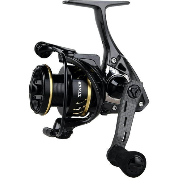 Okuma ITX-CB Lightweight Carbon Fiber Body Flight Drive 8BB Spinning Reel, ICB-4000HA, Black