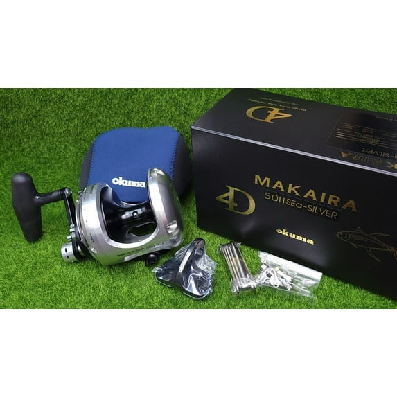 Okuma MK 50IISEa Silver Makaira 2 Speed Lever Drag Reel