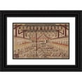 thumbnail image 1 of Okumura Masanobu 14x11 Black Ornate Wood Framed Double Matted Museum Art Print Titled: Perspective View of the Interior of the Nakamura Theater with Ichikawa Ebizo II as Yanone Goro (17, 1 of 5