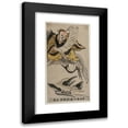 thumbnail image 1 of Okumura Masanobu 14x24 Black Modern Framed Museum Art Print Titled - The Taoist Immortal Kung Ho (?) Riding a Crane (C. Mid 1720s), 1 of 5