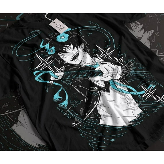 Okumura Rin T-shirt, Blue Exorcist Manga Anime Shirt, Ao no Exorcist,Ash Grey color,size XL
