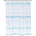 thumbnail image 1 of Okuna Outpost Blue Waves Shower Curtain Set with 12 Hooks, Beach Bathroom Decor (70 x 71 in), 1 of 8