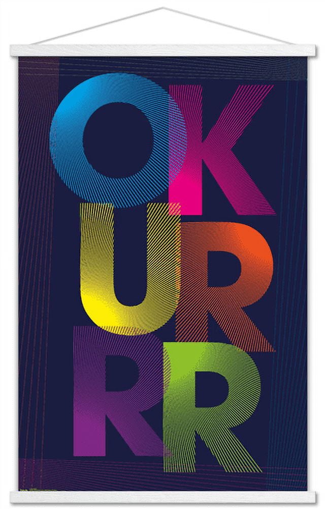 Okurrr Wall Poster with Wooden Magnetic Frame, 22.375