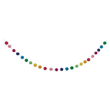 mardi gras pom pom garland
