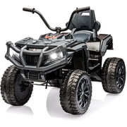 Okybaby 12V Kids Ride on Electric ATV with Dual Motor, Off Road Ride on Toy Cars with 2WD,MP3,LED Lights, Kids Electric ATV for Toddlers Aged 3+, Black