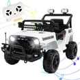 thumbnail image 1 of Okybaby 12V Kids Ride On Jeep Car with Remote Control&Four-wheel Suspension, Toddler Electric Ride on Toys with Dual Motor,LED Light/USB/Bluetooth/Bonus Stickers for Kids 2+,White, 1 of 8