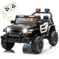 thumbnail image 1 of Okybaby 12V Kids Ride On Police Car with Remote Control&Four-wheel Suspension, Toddler Electric Ride on Toys with Dual Motor,LED Light/USB/Bluetooth/Bonus Stickers for Kids 2+, 1 of 8
