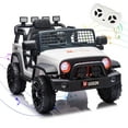 thumbnail image 1 of Okybaby 12V Kids Ride on Truck Car with Parent Control, Spring Suspension, Toddler Electric Ride on Toy Car with LED Lights,USB,Bluetooth, Powered Ride on Cars for Kids Aged 2-8,White, 1 of 7
