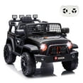 thumbnail image 1 of Okybaby 12V Kids Ride on Truck Car with Parents Remote,Electric Power Ride on Toy Car with LED Light,USB/TF Slot,Bluetooth,MP3,Ride on Truck Car for Kids Aged 3+, Black, 1 of 7