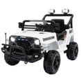 thumbnail image 1 of Okybaby 12V Kids Ride on Truck Car with Parents Remote,Electric Power Ride on Toy Car with LED Light,USB/TF Slot,Bluetooth,MP3,Ride on Truck Car for Kids Aged 3+, White, 1 of 8