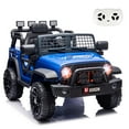 thumbnail image 1 of Okybaby 12V Kids Ride on Truck Car with Remote Control,Bluetooth,USB,LED Lights,Powered Ride on Toy Cars with Spring Suspension,Toddler Electric Toys Car for Kids Aged 2-8,Dark Blue, 1 of 7