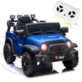 thumbnail image 1 of Okybaby 12V Kids Ride on Truck Car with Remote Control, Electric Kids Ride on Toys with MPS,Bluetooth,USB/TF Slot,LED Lights, Ride on Truck Cars for Kids Aged 2-8,Blue, 1 of 8