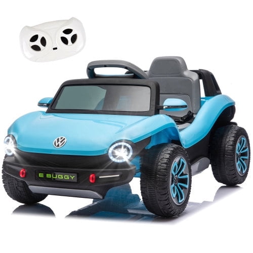 Okybaby 12V Licensed Volkswagen Beetle Kids Ride on Car with Remote Control,2WD,4-Wheel Suspension, Electric Kids Ride on Toys Car with Cargo Storage,LED Lights,Bluetooth,USB for Kids Aged 2-5,Blue