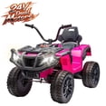 thumbnail image 1 of Okybaby 24V Kids Ride on Electric ATV with Realistic Off-Road Design, 2WD, Dual Motors, Electric Kids Ride on Toy Cars with MP3, LED Lights for Kids Aged 3+,Rose Pink, 1 of 6