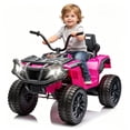 thumbnail image 1 of Okybaby 24V Kids Ride on Electric ATV with Realistic Off-Road Design, 2WD, Dual Motors, Electric Kids Ride on Toy Cars with MP3, LED Lights for Kids Aged 3+,Rose Pink, 1 of 7