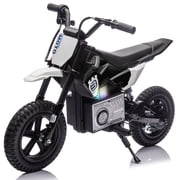 Okybaby 24V Kids Ride On Electric Dirt Bike, 200W High Speed Hub Electric Motorcycle, Max Speed 10MPH, Rear Spring Suspension, Kids Motorbike with Bluetooth&Horn For Kids Aged 5-15,Black