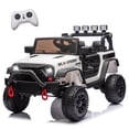 thumbnail image 1 of Okybaby 24V Kids Ride on Truck Car with Parents Remote,400W Motor, Electric Power Ride on Toy Car with High Chassis, Four-wheel Suspension, LED Light,USB,Bluetooth,MP3 for Kids Aged 3+,White, 1 of 8