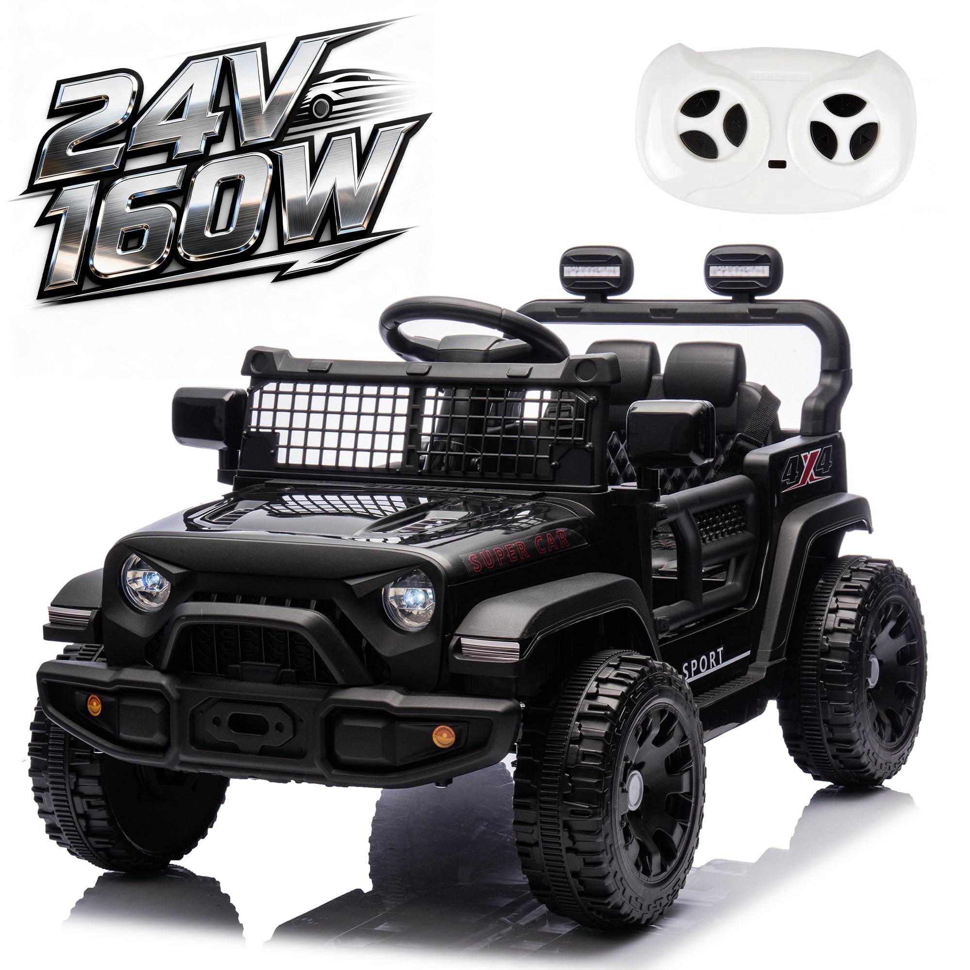 Okybaby 24V Kids Ride On Jeep Car with Remote Control,Four-wheel ...
