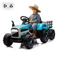 thumbnail image 1 of Okybaby 24V Kids Ride on Tractor with Detachable Trailer and Remote Control,Ride on Toys for Toddlers,Electric Toy Cars with 400W Motor,Bluetooth,USB,MP3,LED Light for Aged 3+,Blue, 1 of 9