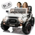 thumbnail image 1 of Okybaby 24V Kids Ride On Truck Car with Remote Control&Four-wheel Suspension, Kids Electric Toy Car with 20"Wide Seat,2WD,LED Light,USB,Bluetooth for Kids of 3+,White, 1 of 8