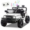 thumbnail image 1 of Okybaby 24V Kids Ride On Truck Car with Remote Control,Four-wheel Suspension, Max Speed 3.11MPH, Electric Kids Ride On Toy Car with Dual Motor,LED Light,USB,Bluetooth,MP3 for Kids of 2-5,White, 1 of 8